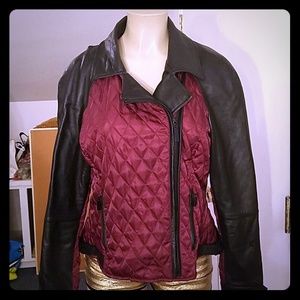 VINCE CAMUTO LEATHER QUILTED JACKET